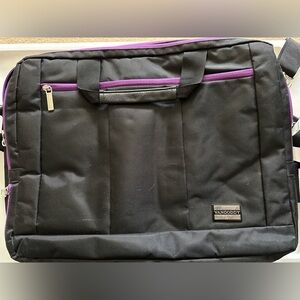 Black and Purple Laptop Bag 15”